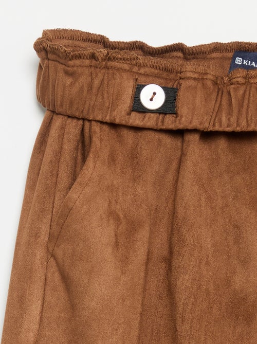 Velourspantalon met wijde pijpen - Kiabi