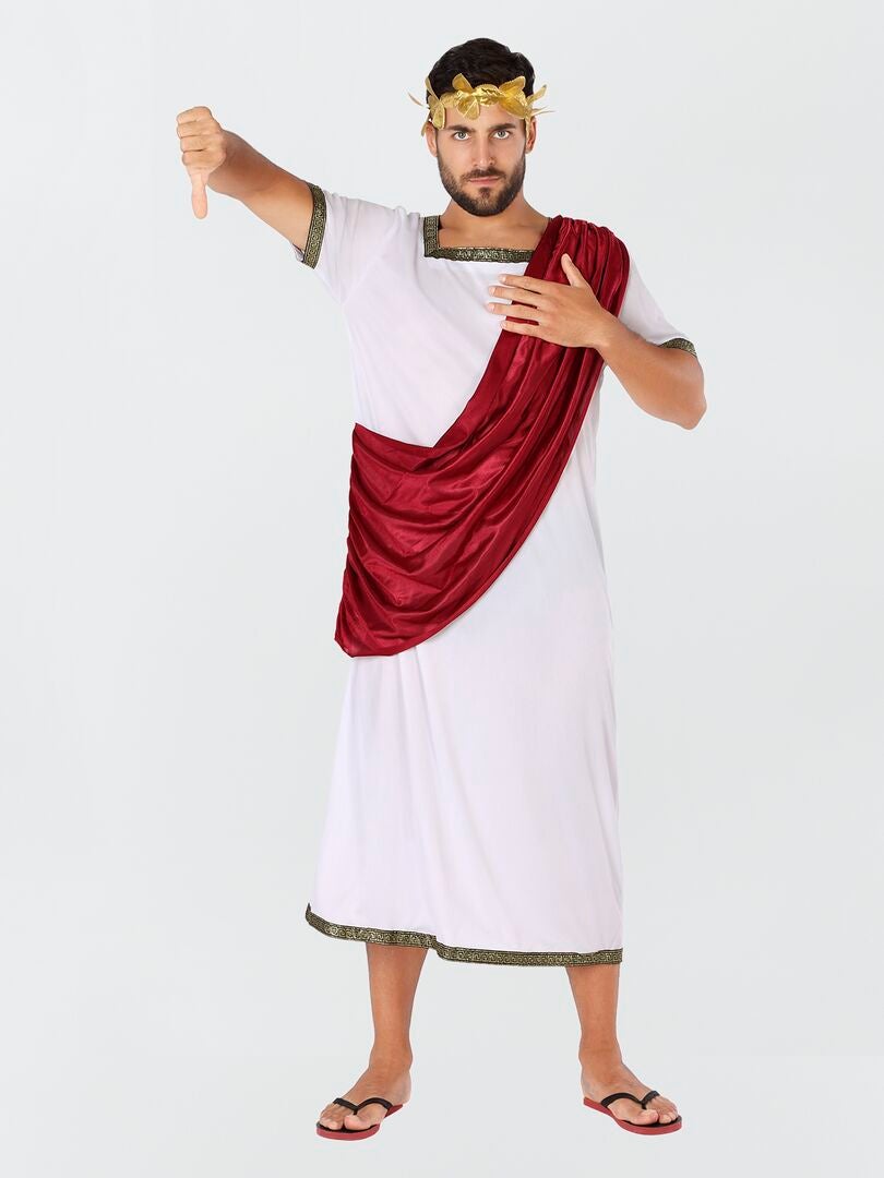 Verkleedkleding Romein wit / rood - Kiabi