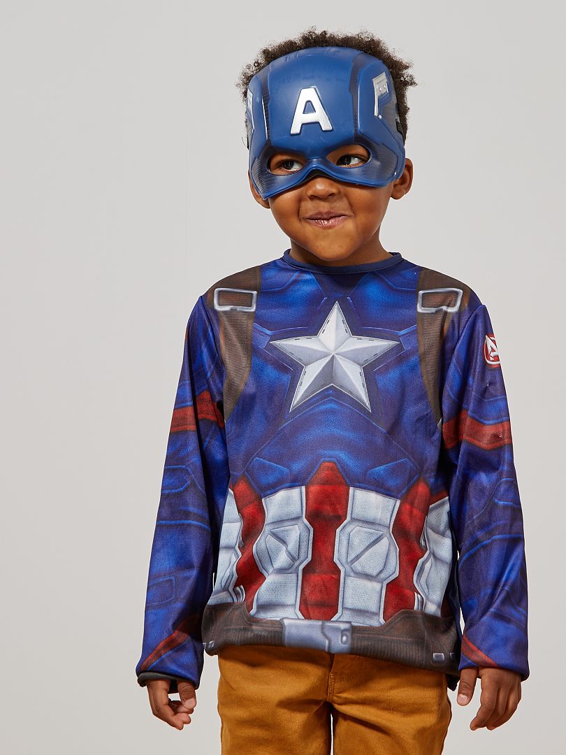 Verkleedkostuum van 'Captain America' blauw - Kiabi