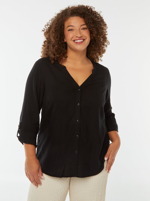 Veromoda | Blouse van gemengd linnen - Kiabi