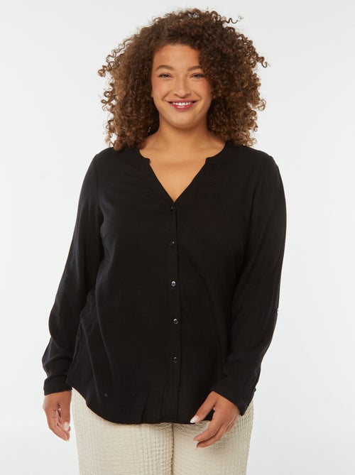 Veromoda | Blouse van gemengd linnen - Kiabi