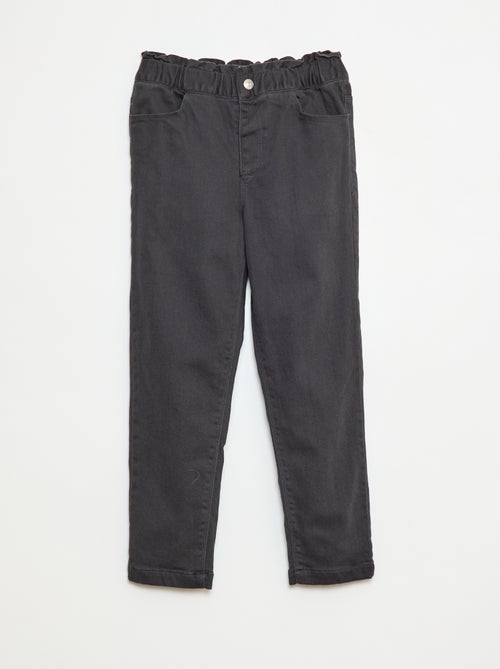Verstevigde broek met paperbagtaille - Kiabi