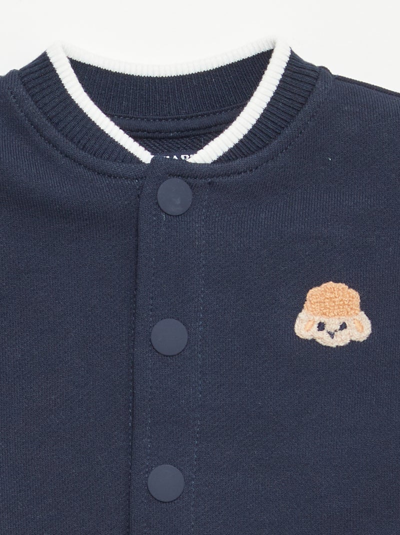 Vest in Amerikaanse campusstijl Blauw - Kiabi