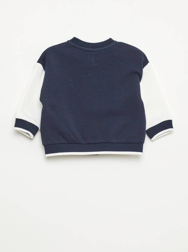 Vest in Amerikaanse campusstijl Blauw - Kiabi