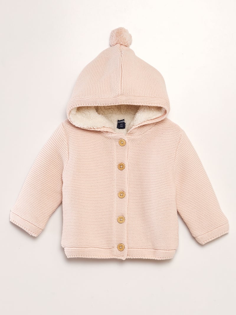 Vest met capuchon met schapenvacht effect voering ROSE - Kiabi