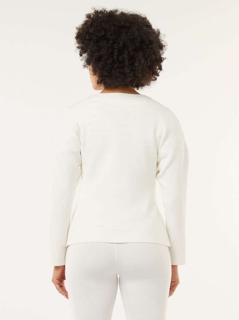 Vest met goudkleurige knopen Wit - Kiabi