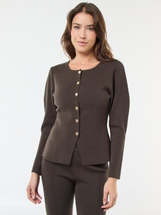 Vest met goudkleurige knopen