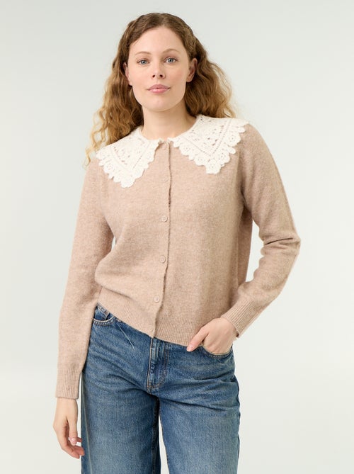 Vest met knopen en Peter Pan-kraag - Kiabi