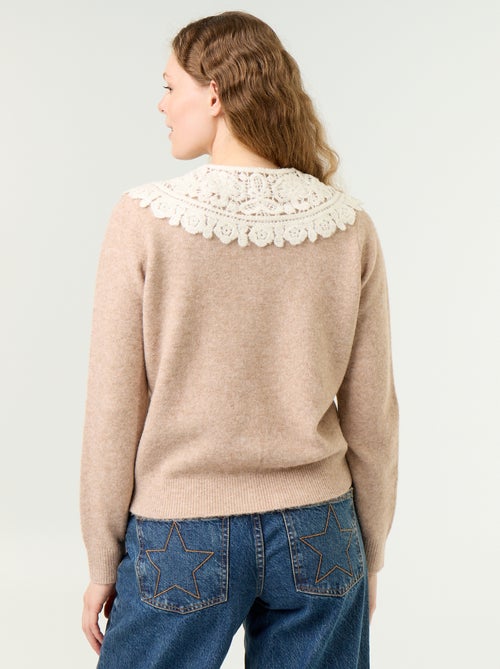 Vest met knopen en Peter Pan-kraag - Kiabi