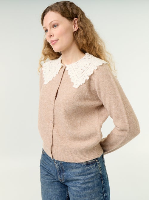 Vest met knopen en Peter Pan-kraag - Kiabi