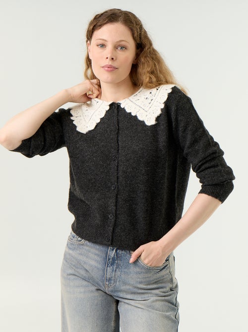 Vest met knopen en Peter Pan-kraag - Kiabi