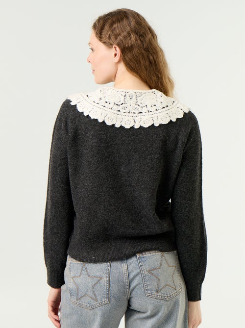 Vest met knopen en Peter Pan-kraag - Kiabi