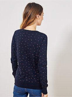 Vest met knopen van fijn tricot - Kiabi