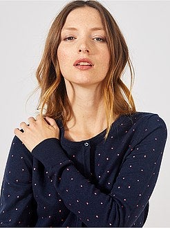 Vest met knopen van fijn tricot - Kiabi