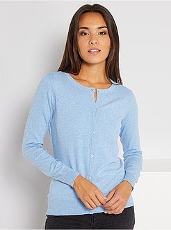 Vest met knopen van fijn tricot - Kiabi