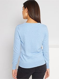 Vest met knopen van fijn tricot - Kiabi