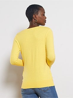 Vest met knopen van fijn tricot - Kiabi