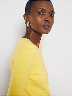 Vest met knopen van fijn tricot - Kiabi