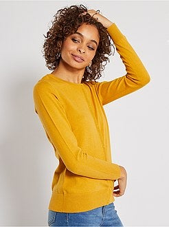 Vest met knopen van fijn tricot - Kiabi