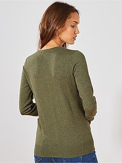 Vest met knopen van fijn tricot - Kiabi