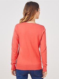 Vest met knopen van fijn tricot - Kiabi