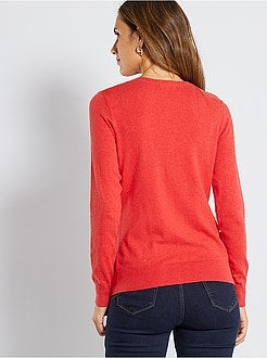 Vest met knopen van fijn tricot - Kiabi