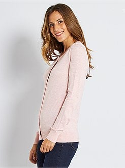 Vest met knopen van fijn tricot - Kiabi