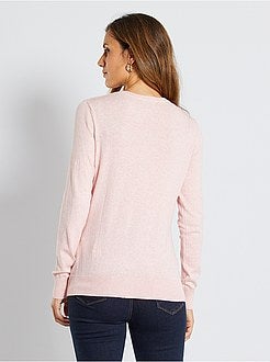 Vest met knopen van fijn tricot - Kiabi