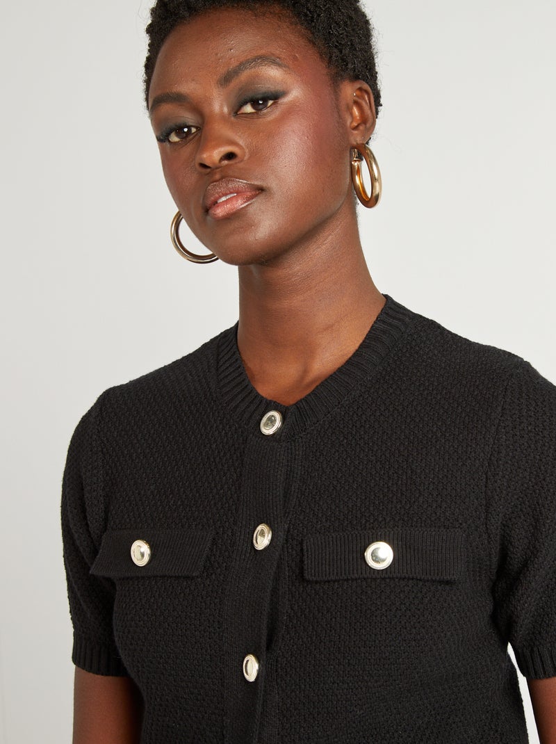 Vest met korte mouwen zwart - Kiabi