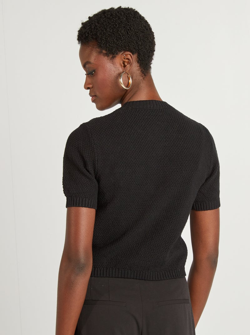 Vest met korte mouwen zwart - Kiabi