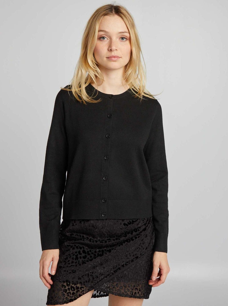 Vest met lange mouw zwart - Kiabi