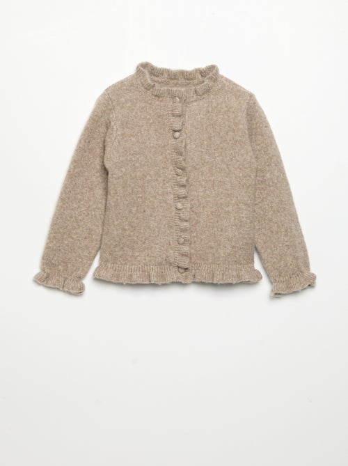 Vest met lange mouwen en ruches - Kiabi