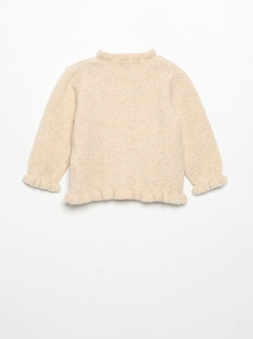 Vest met lange mouwen en ruches - Kiabi