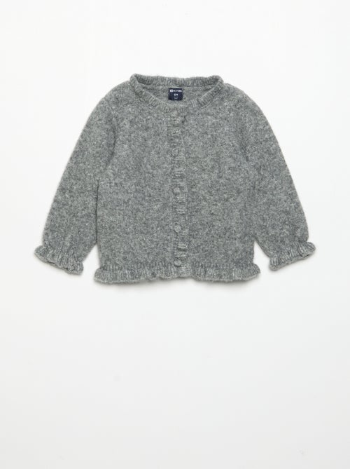 Vest met lange mouwen en ruches - Kiabi