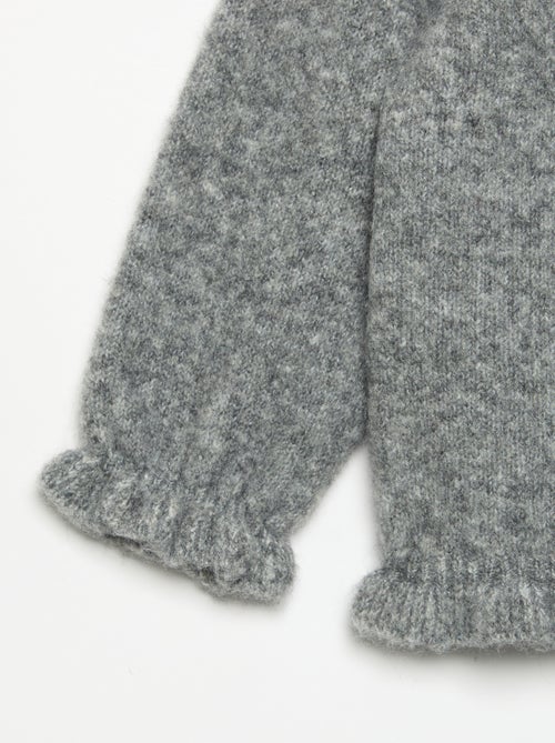 Vest met lange mouwen en ruches - Kiabi