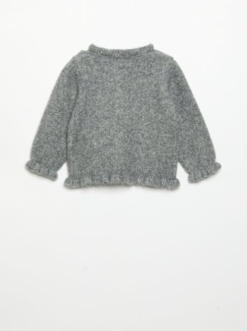 Vest met lange mouwen en ruches - Kiabi