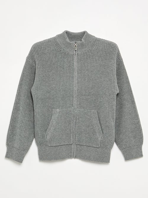 Vest met opstaande kraag en rits - Kiabi