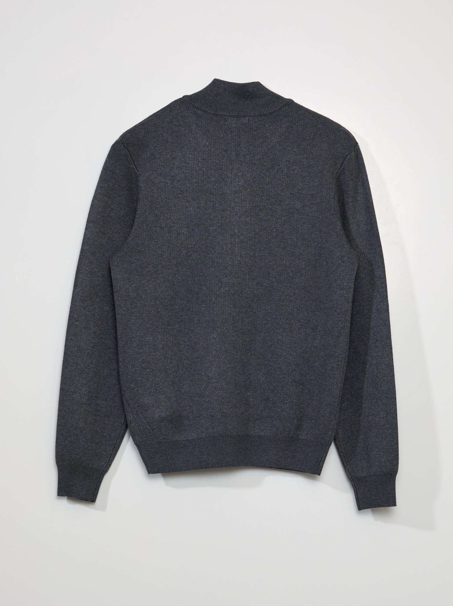 Vest met opstaande kraag rookgrijs-zwart mêlee • Prijs € 29,99