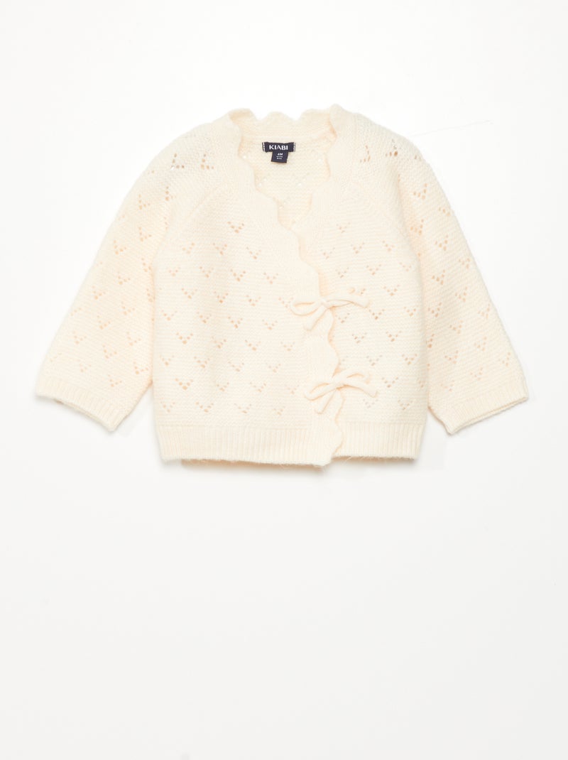 Vest met overslag van fantasietricot BIEGE - Kiabi
