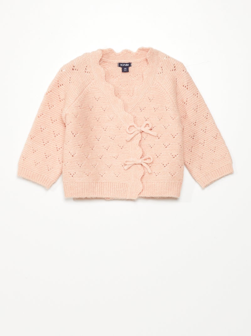 Vest met overslag van fantasietricot ROSE - Kiabi