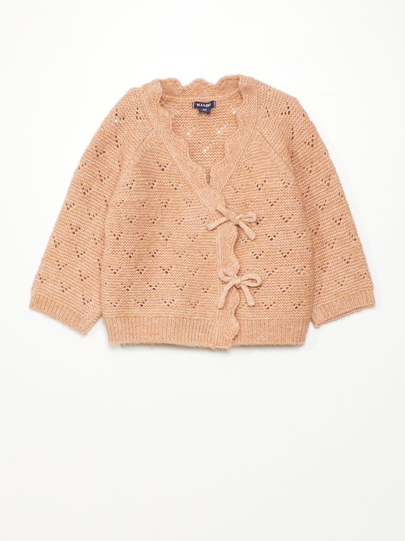 Vest met overslag van fantasietricot ROSE - Kiabi