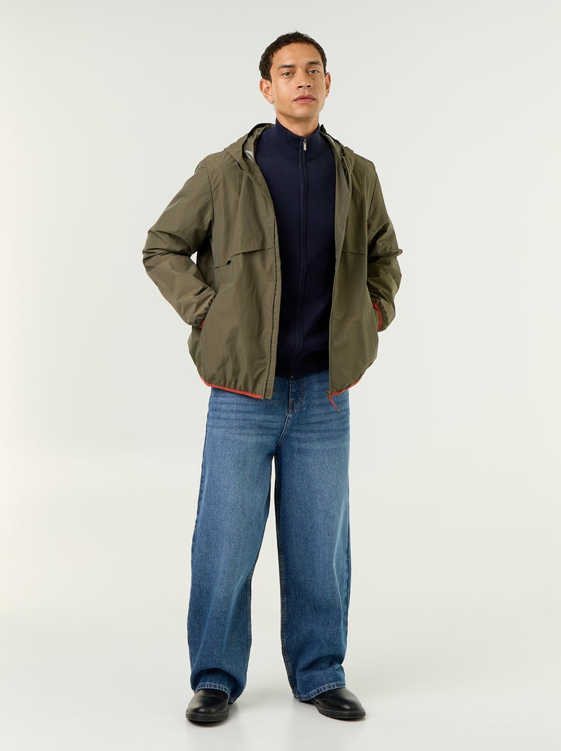Vest met rits en opstaande kraag Blauw - Kiabi