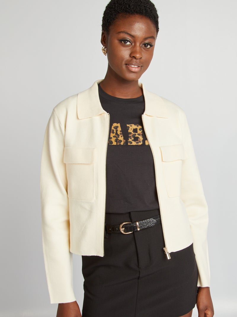 Vest met rits en polokraag BIEGE - Kiabi