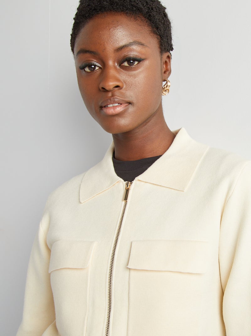 Vest met rits en polokraag BIEGE - Kiabi