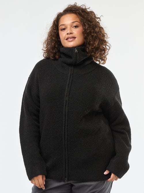 Vest met rits en schipperskraag - Kiabi