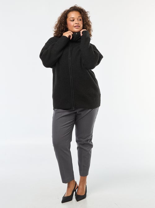 Vest met rits en schipperskraag - Kiabi