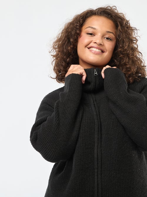 Vest met rits en schipperskraag - Kiabi