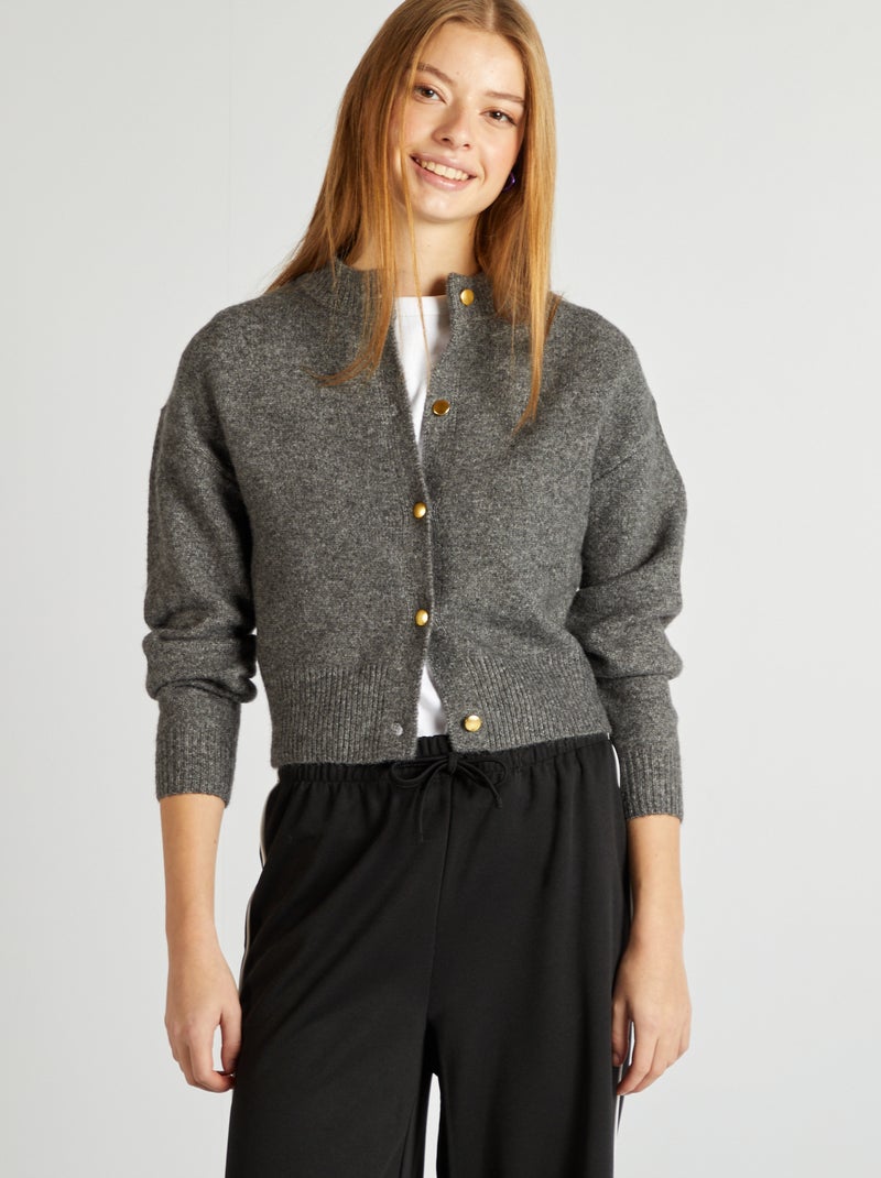 Vest met ronde hals GRIJS - Kiabi