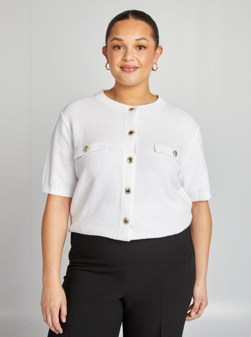Vest met zilverkleurige knopen - Kiabi
