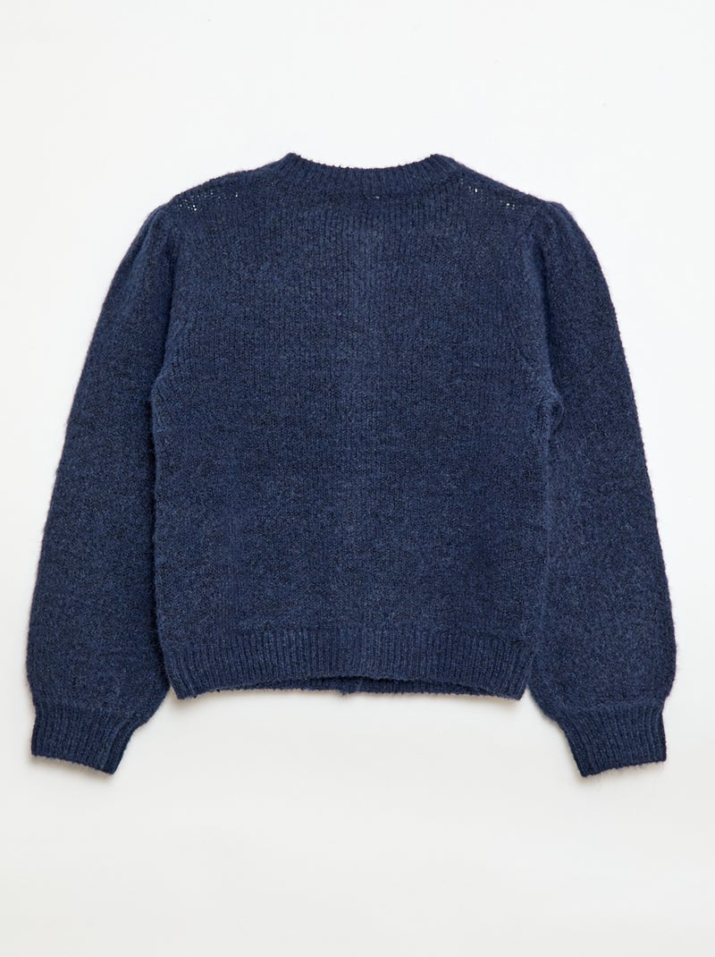 Vest van ajourbreisel Blauw - Kiabi